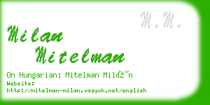 milan mitelman business card